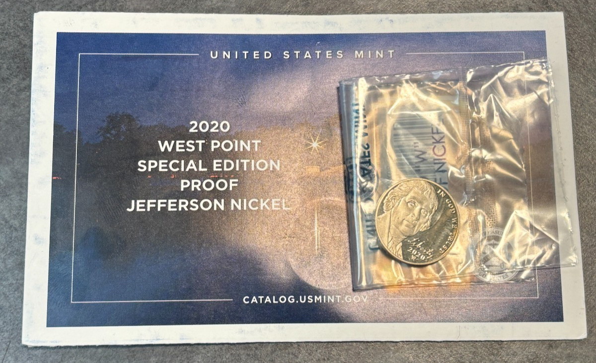 2020 W Special Edition Proof Jefferson Nickel 5c Coin Sealed in OGP