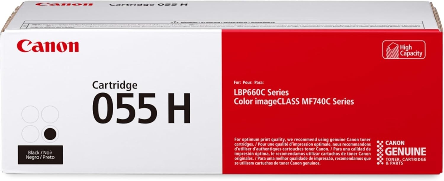 Canon 055H 4-Color Set Toner Cartridges Black,Cyan,Magenta,Yellow New-Sealed Box