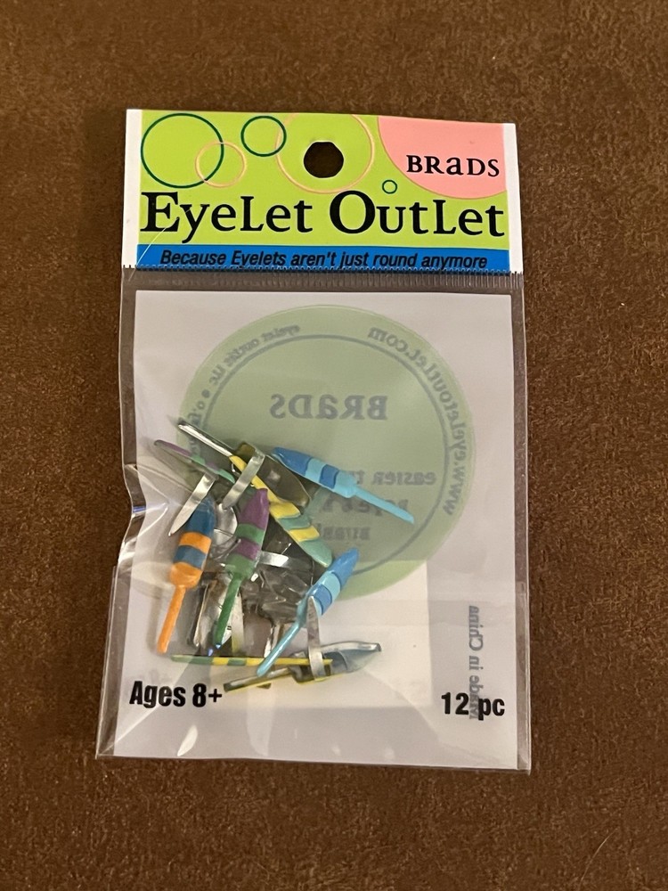 Eyelet Outlet Shape Brads 12/Pkg Buoy Brads Summer Beach