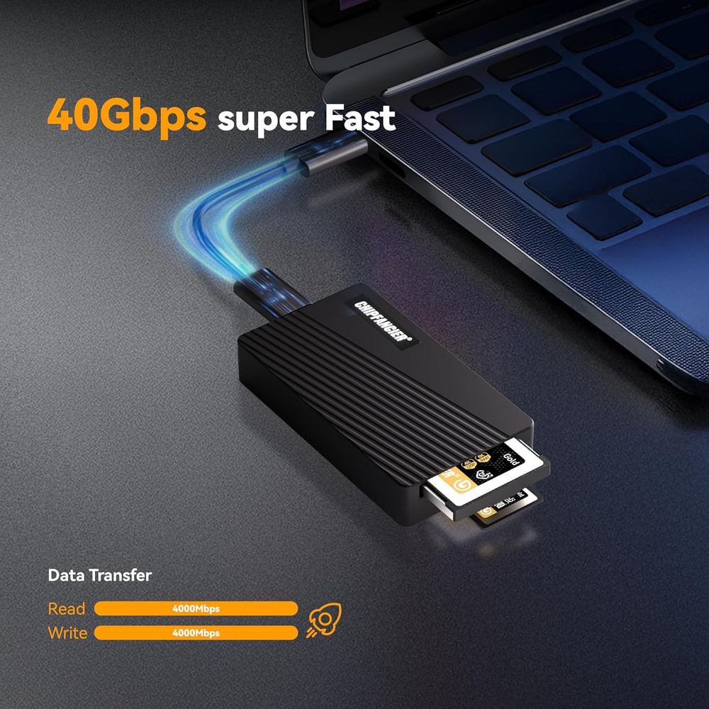 2-in-1 CFexpress Adapter Memory Card Reader for Type A & B, 40Gbps USB 4.0