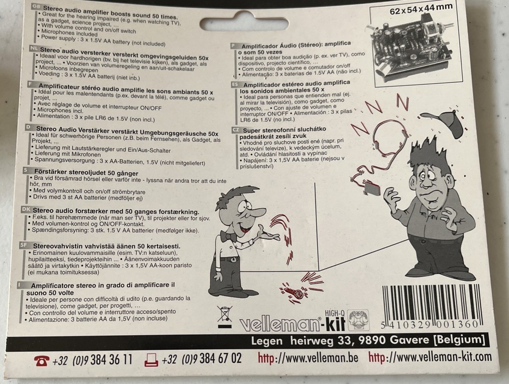 Velleman MK136 Super Stereo Ear Amplifier Kit