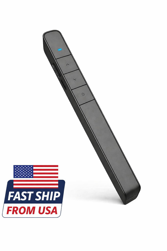 Presentation Clicker Green Light Pointer USB Rechargeable Wireless