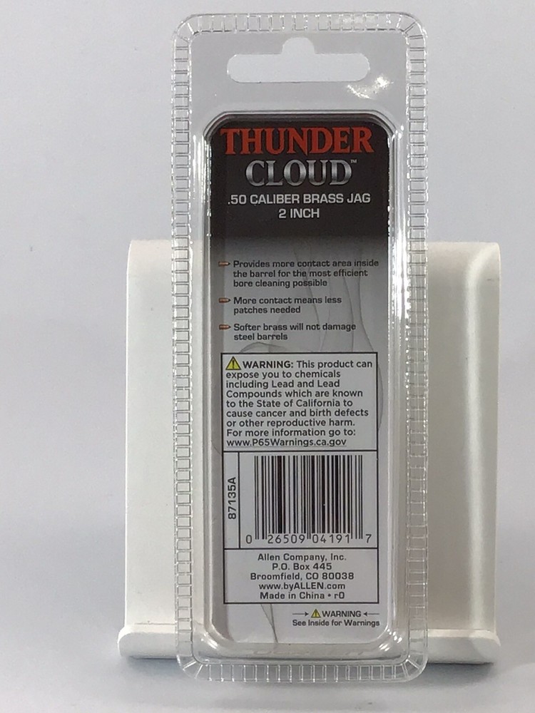 NEW ALLEN Thunder Cloud # 87135A Muzzleloader .50 Cal Brass Jag 10-32 2”
