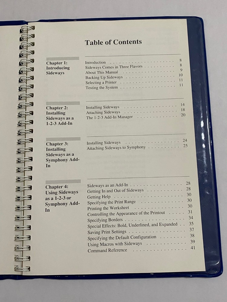 Sideways Software IBM PC Funk MANUAL, 1987 Rotate Spreadsheets for Dot Matrix