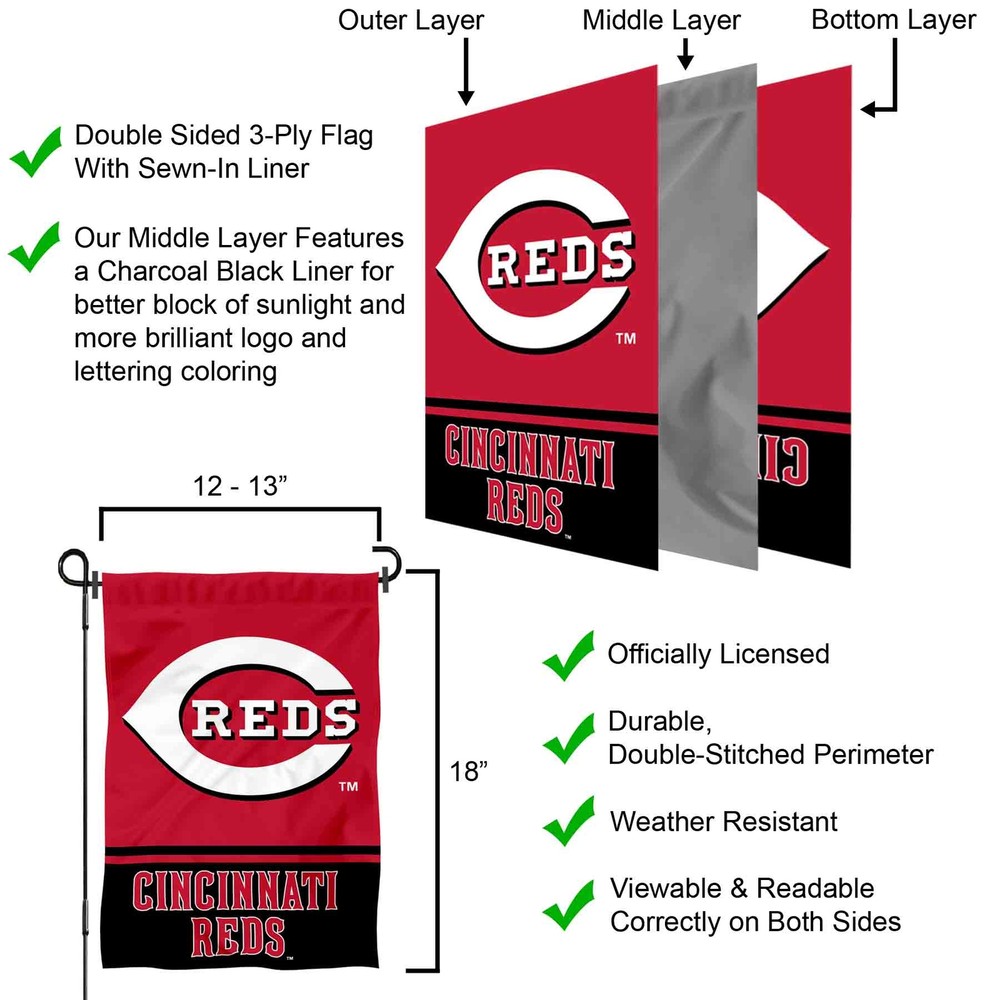 Cincinnati Reds Garden Flag and Yard Banner