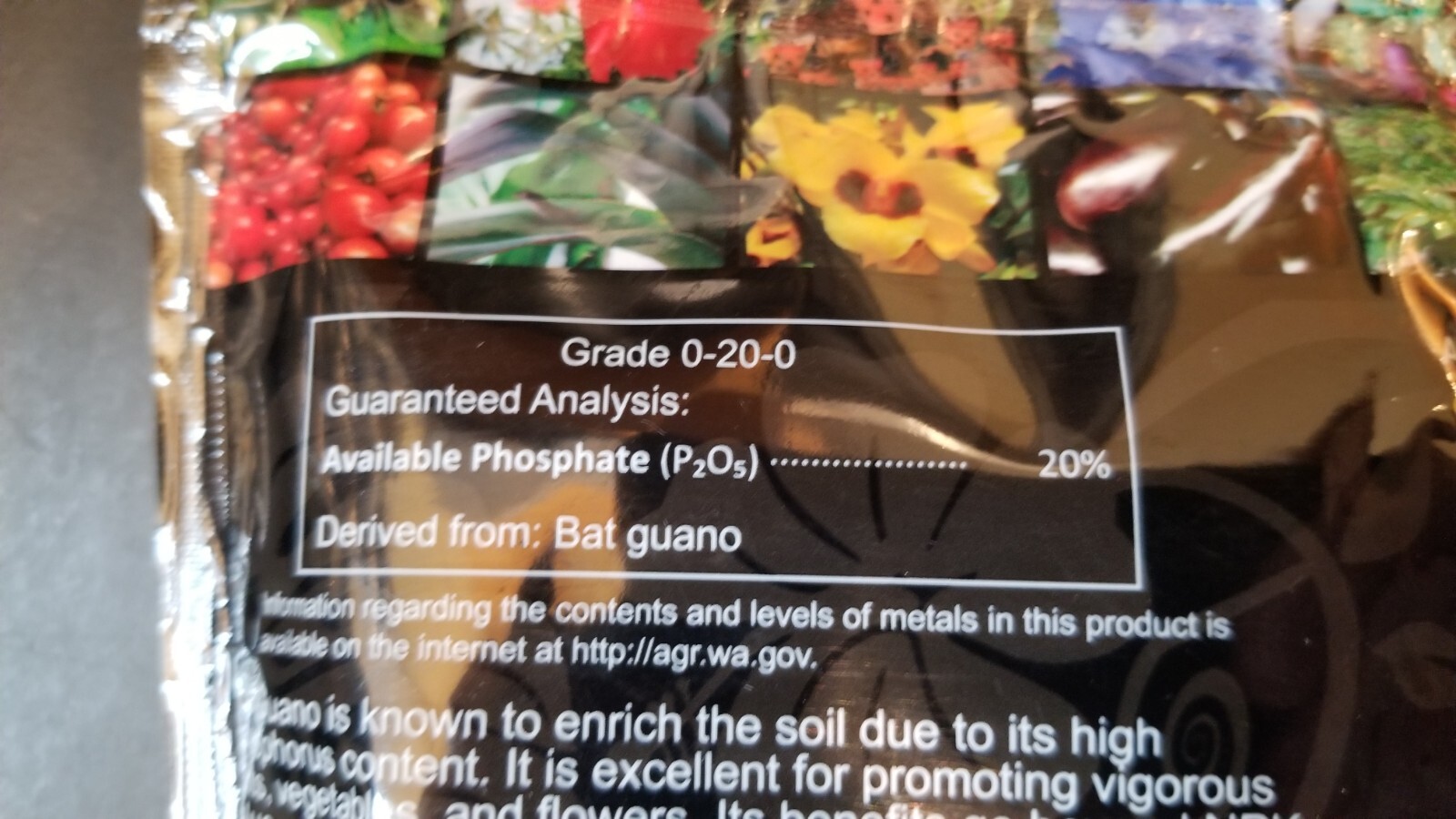 Greenbelt Organics Bat Guano Odorless Phosphate 0-20-0 Fertilizer 2 Lbs/ 32 Oz