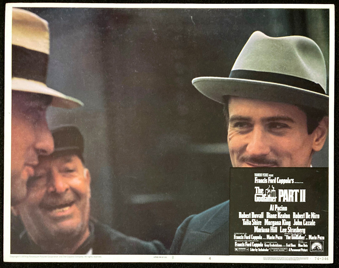 GODFATHER PART 2 Orig Movie Lobby Card Poster Robert De Niro as Vito Corleone