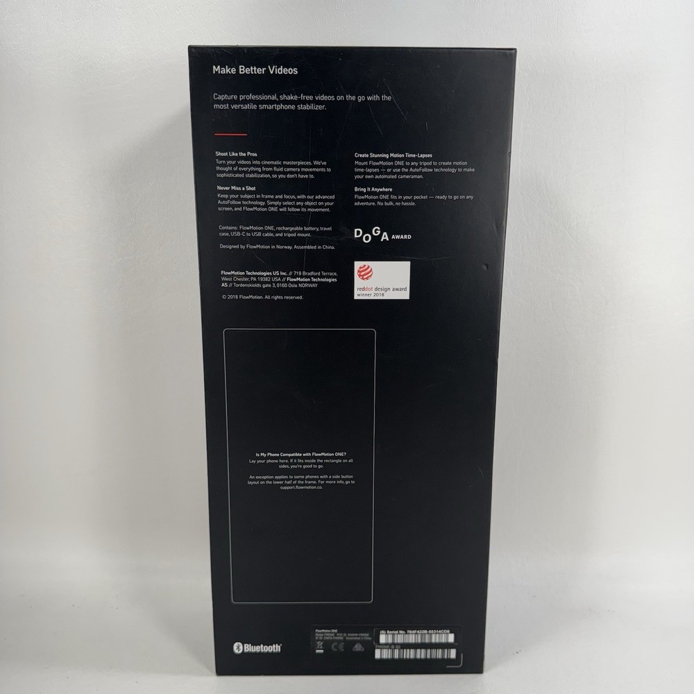 FLOWMOTION ONE Smartphone 3-axis Gimbal Video Image Stabilizer