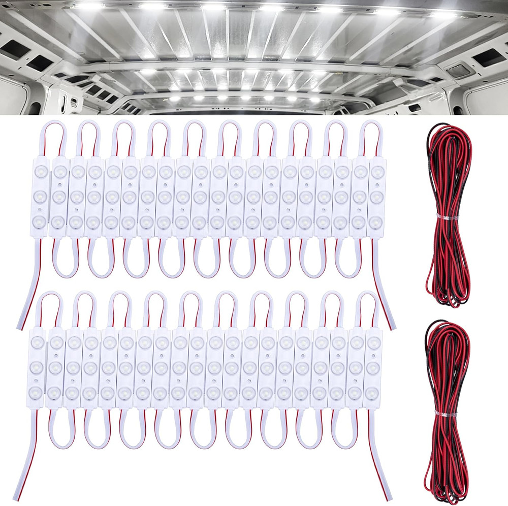 120 LED Van Interior Light Kit, 12V Cargo & Trailer Ceiling Lights, White