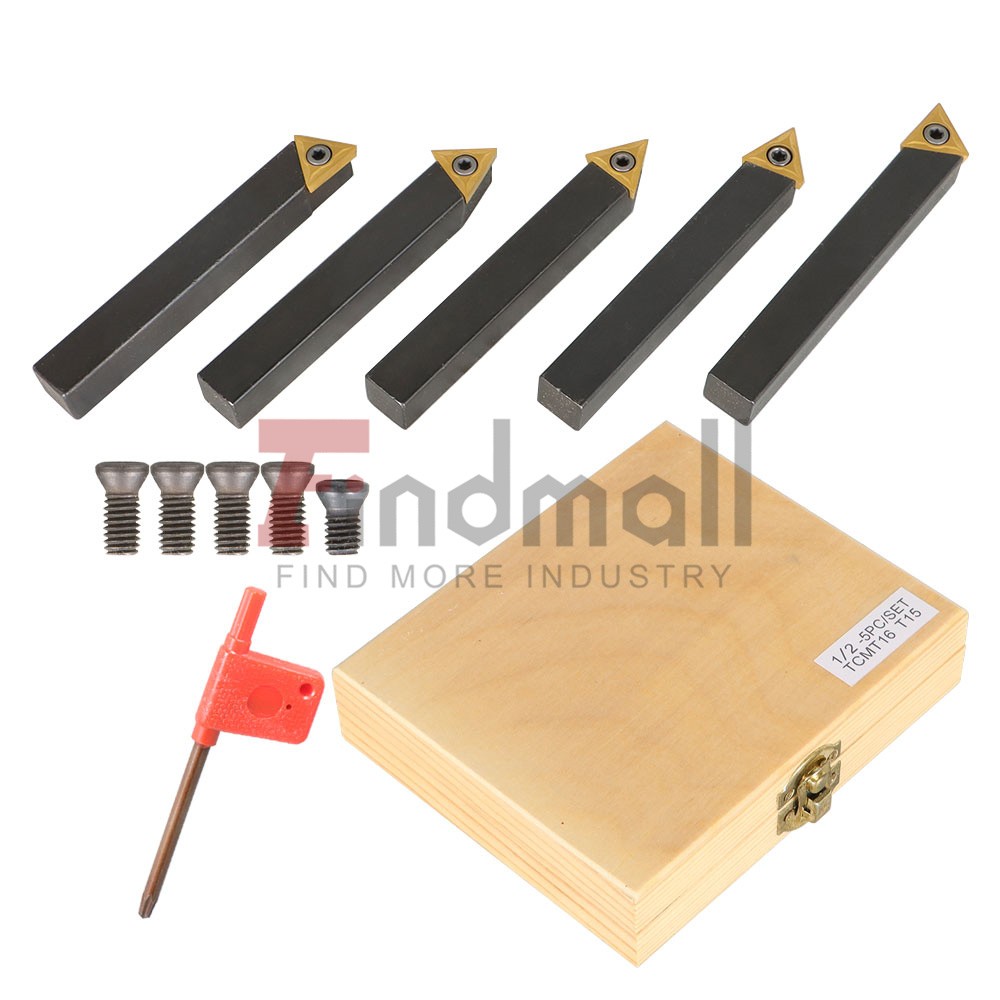 For Lathe 5Pack 1/2" Indexable Carbide Insert Turning Tooling Bit Holder Set New