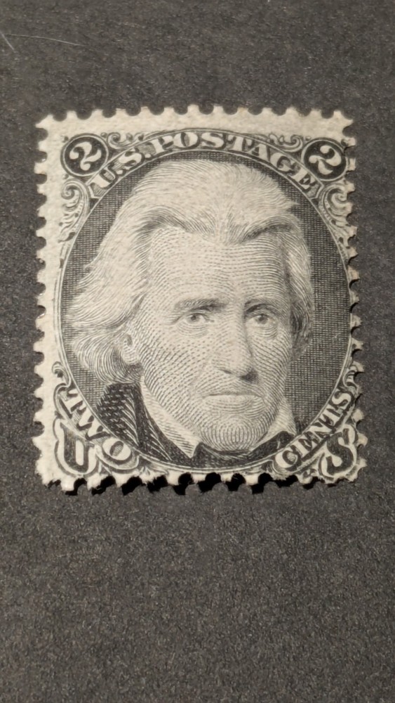U.S. Stamp #73 Fine Mint Regum With A Crease, Sharp Impression