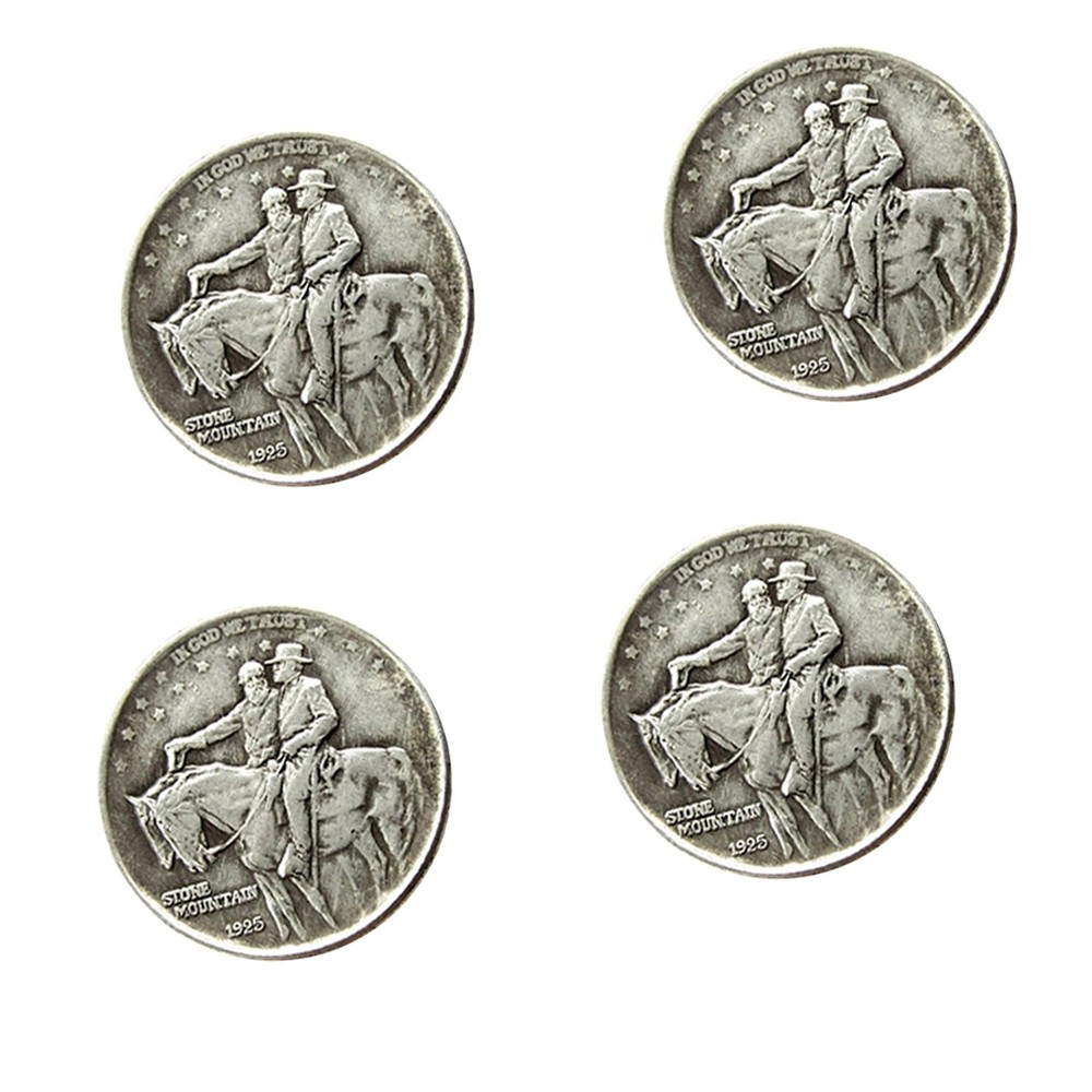 4PCS 1925 Stone Mountain Silver Half Dollar Classic Commemorative Coin