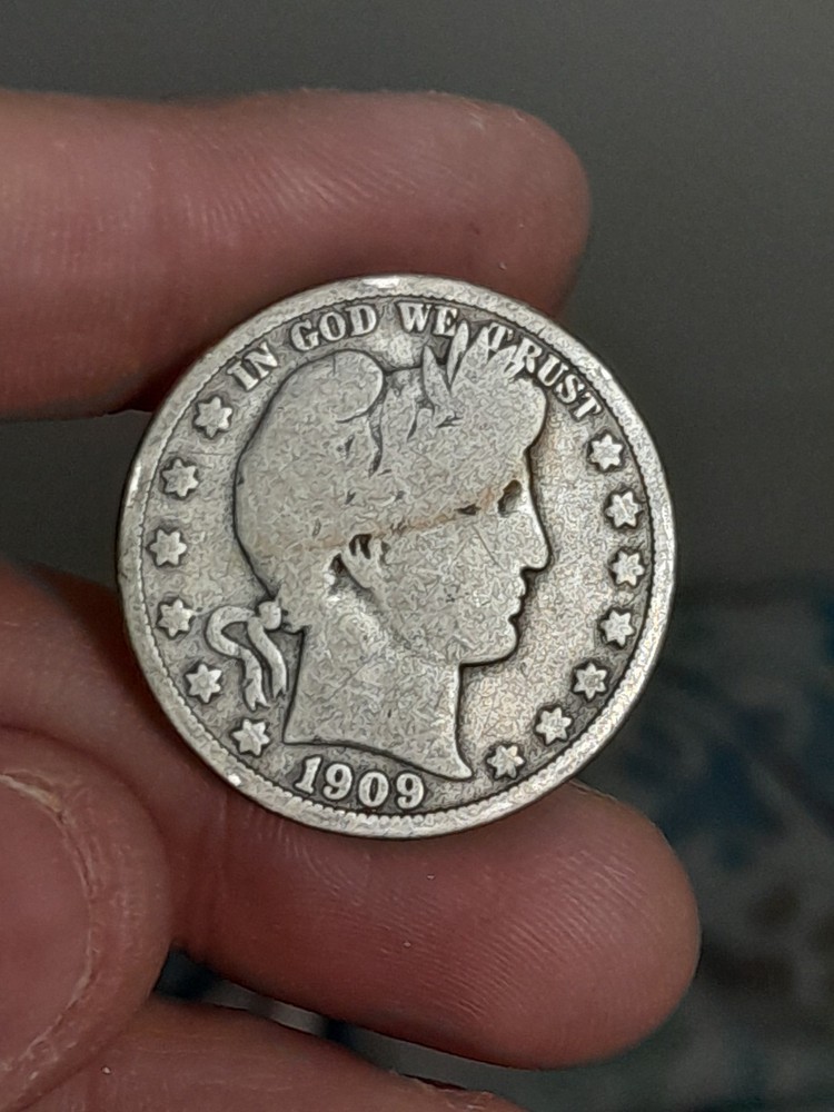 1909- P Barber Half Dollar #5