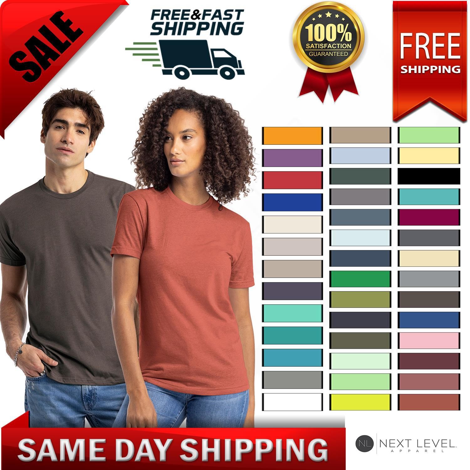 Next Level Apparel Unisex Premium CVC Crew Neck Short Sleeves T-Shirt N6210