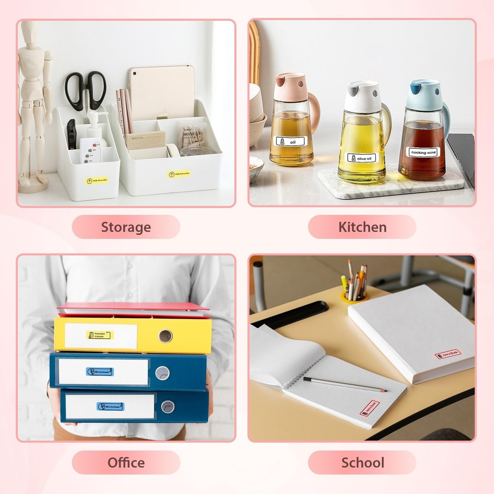 P21 Label Maker Machine with Tape, Label Printer Thermal Mini Label Makers wi...