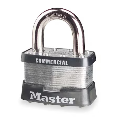 Master Lock 5Ka Padlock, Keyed Alike, Standard Shackle, Rectangular Steel Body,