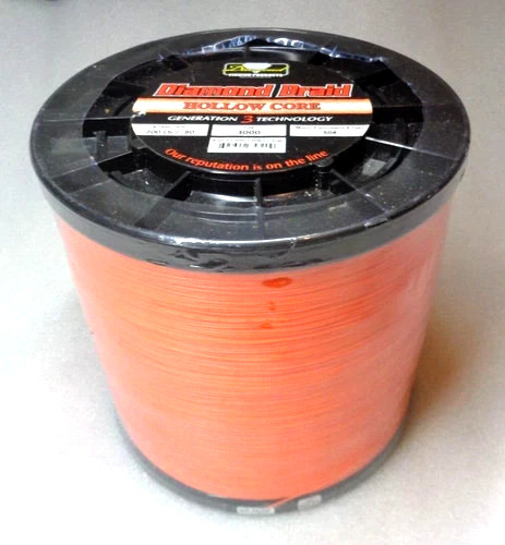 Diamond Braid Generation 3 Orange Hollow Core - 3000YDS - 200LB