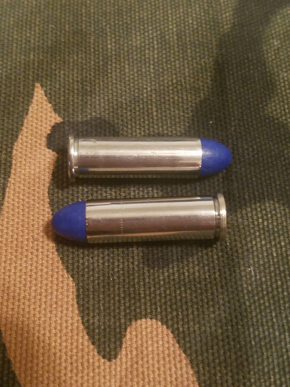 38 SPECIAL SNAP CAPS SET OF 6, BLUE AND NICKEL, REAL 125gr WEIGHT!!!