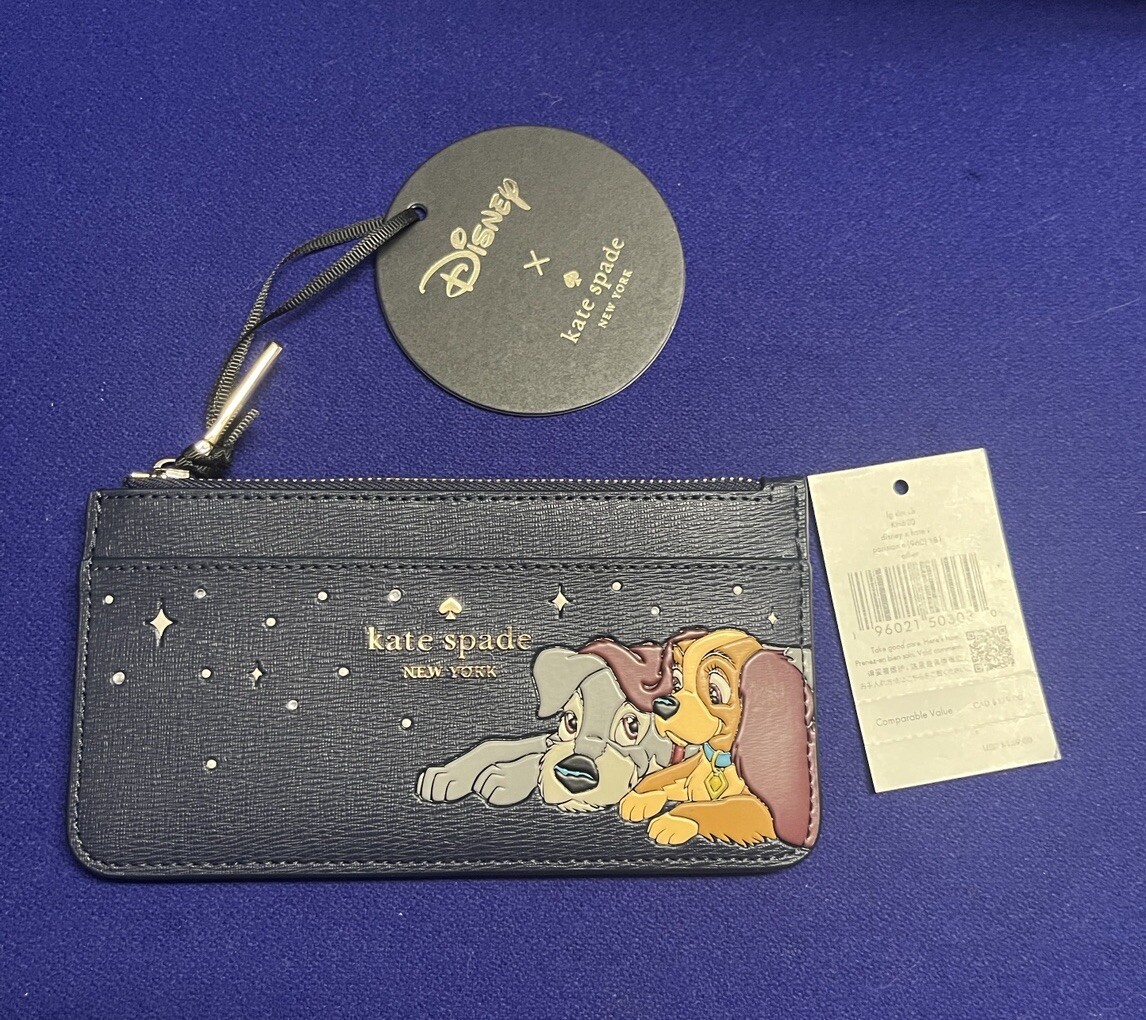 Kate Spade Disney Lady And The Tramp Large Slim Cardholder Wallet NWT