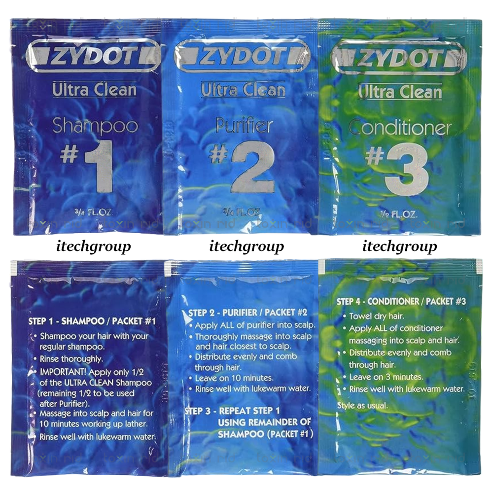 Zydot Ultra Clean Detox Shampoo & Conditioner (3 Pack Bundle)
