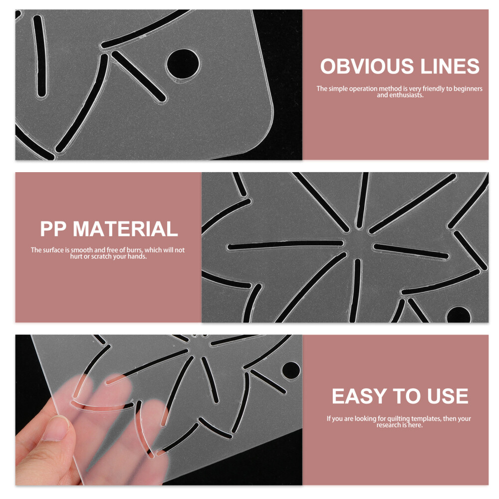 6PCS Flower Design Patchwork Stencils Patchwork Template Quilting Stencils