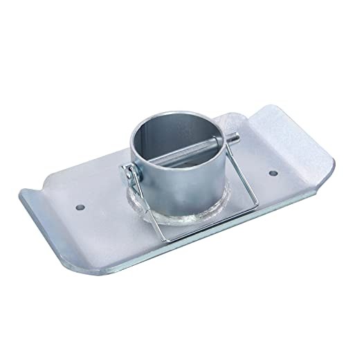 5000lbs Trailer Jack Foot Plate with Pin Base, Silver