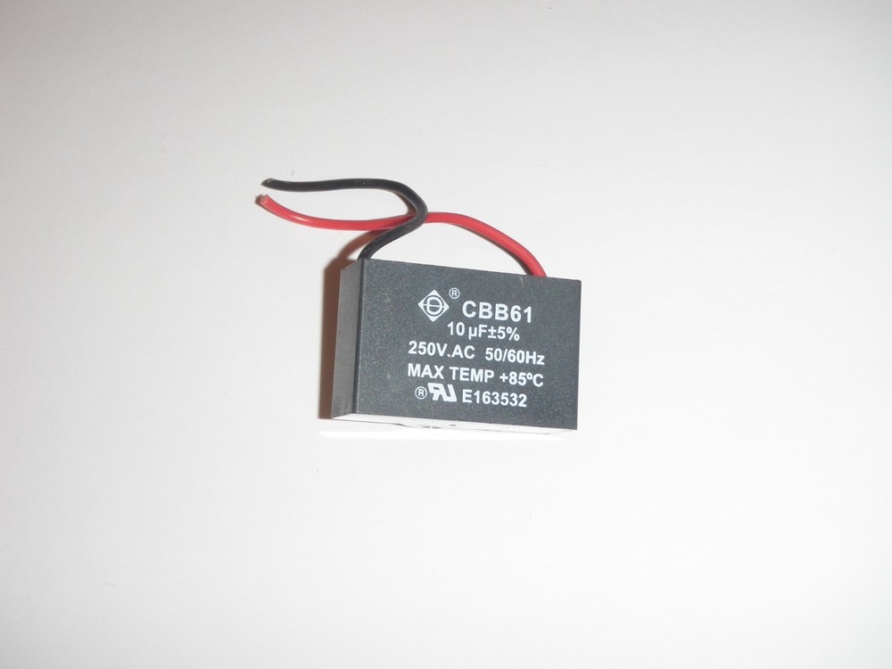Run Capacitor for Breadman Bread Maker Model TR2500BC (Fits 3-Rivet Pan Version)