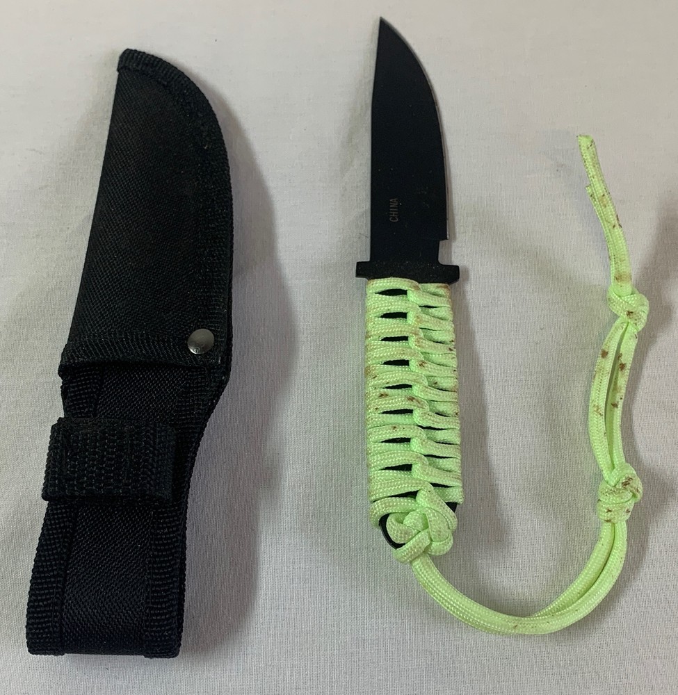 AVALANCHE rope handle camping knife ~ 3.75 inch blade