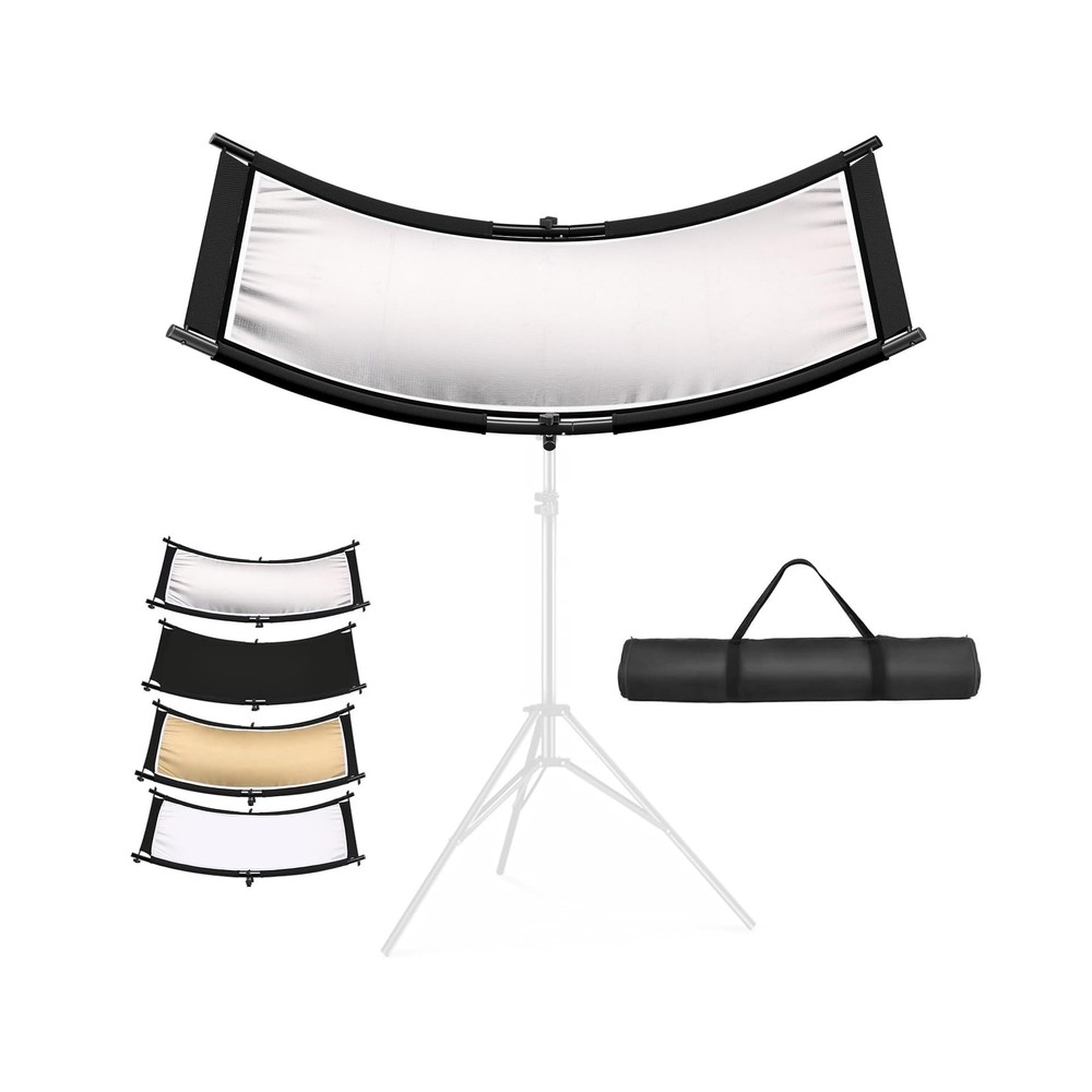 SOONPHO Clamshell Light Reflector Diffuser 43x20inch/110x50cm with Carry Bag,...