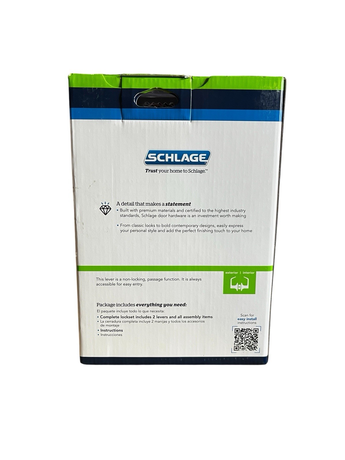 Schlage Sacramento Aged Bronze Passage Hall/Closet Door Lever Handle