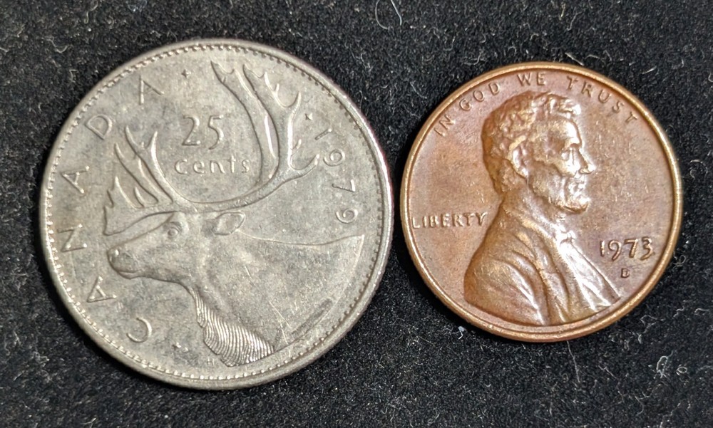 1979 Canada 25 Cents Circulated KM# 62b