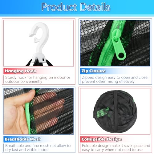 Hanging Drying Rack, Foldable Mesh Drying Net 3 Layers Hanging Dry Basket with