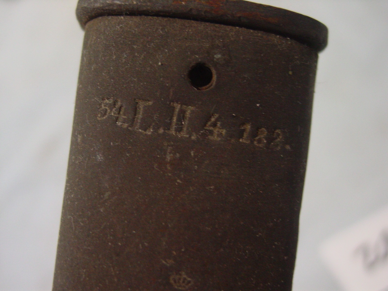 WWI Trench Art Bayonet Scabbard 1914-1918 54th Regiment L Company 2nd Battalion