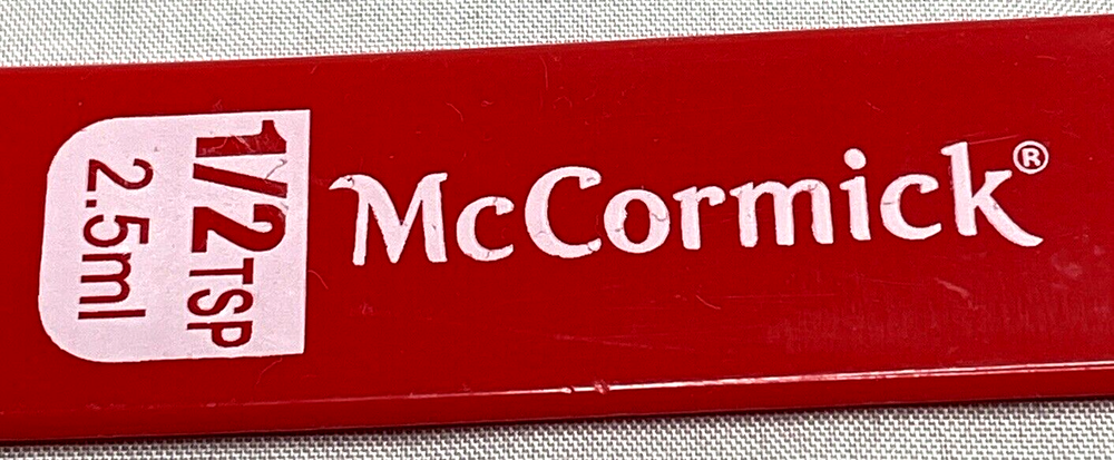 1/2 TSP Red Plastic *McCormick* Measuring Spoon Replacement EUC!