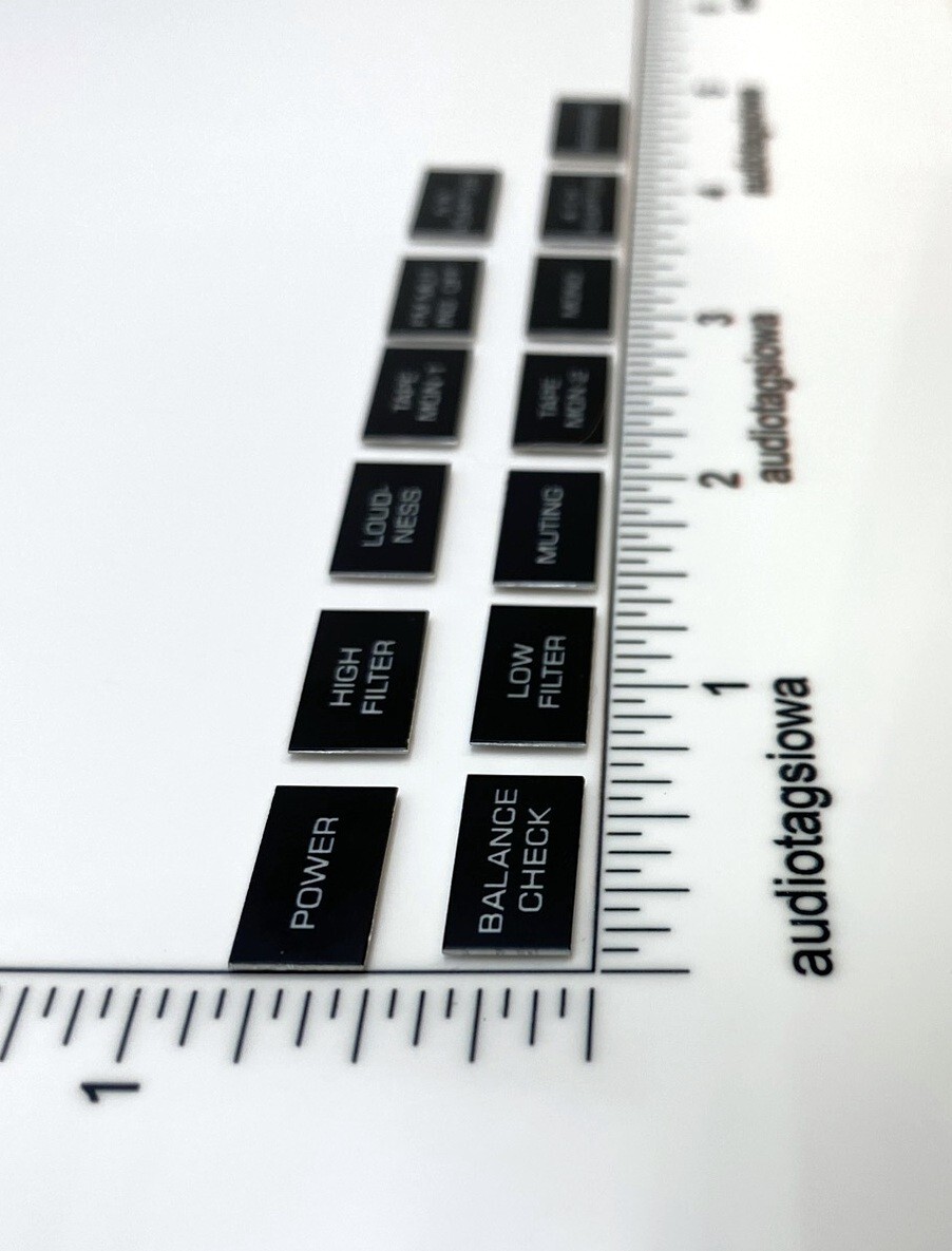 Sansui Vintage Receiver Badges for Buttons All Models 7000, 6, 7, 8 Full Set