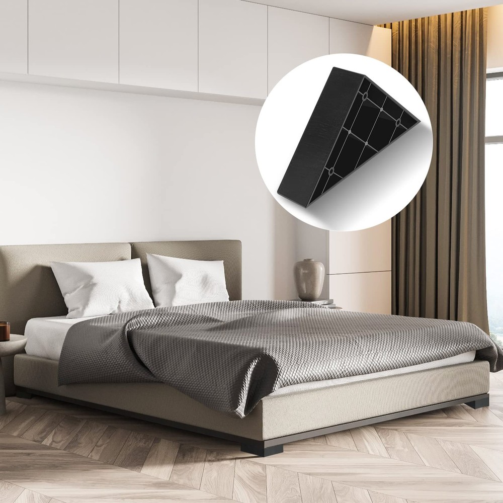 4 Sets Plastic Triangle Corner Sofa Couch Legs Replacement with Screws