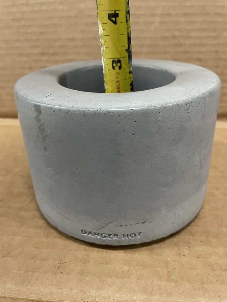 Gray Table Top Brazier Fire Place Stone Fire Bowl