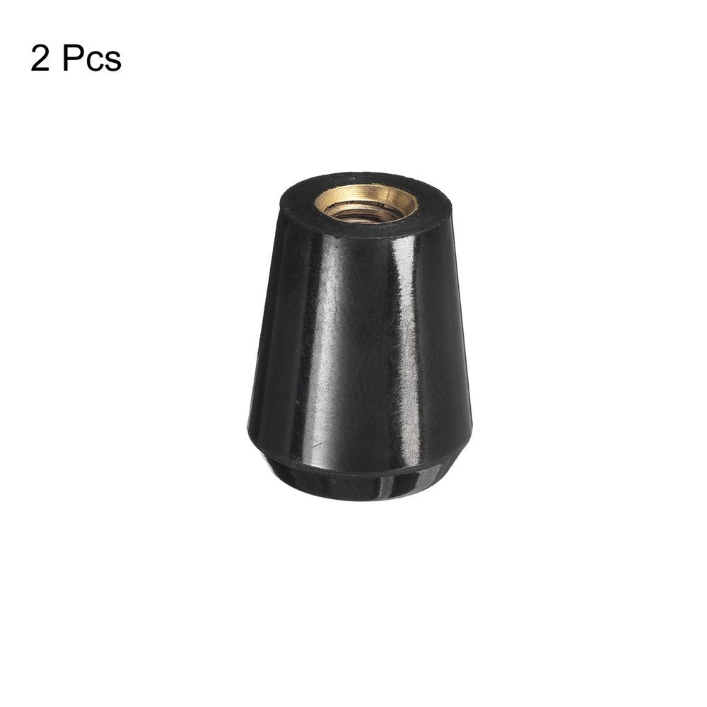 M6x20mm Female Threaded Hand Knobs Tapered Brass Insert Handle for Machine, 2Pcs