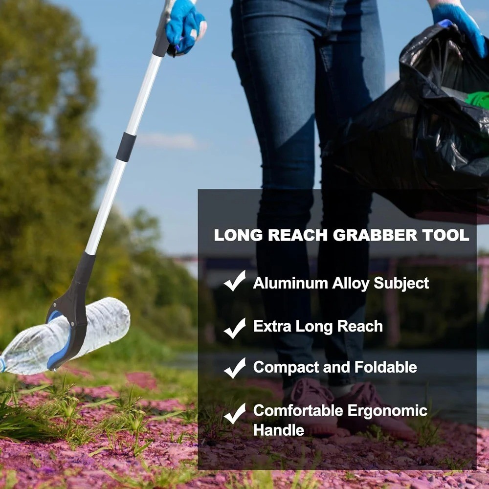 Foldable Grabber Reacher Litter Picker Extender Collapsible Garbage Pick Tools