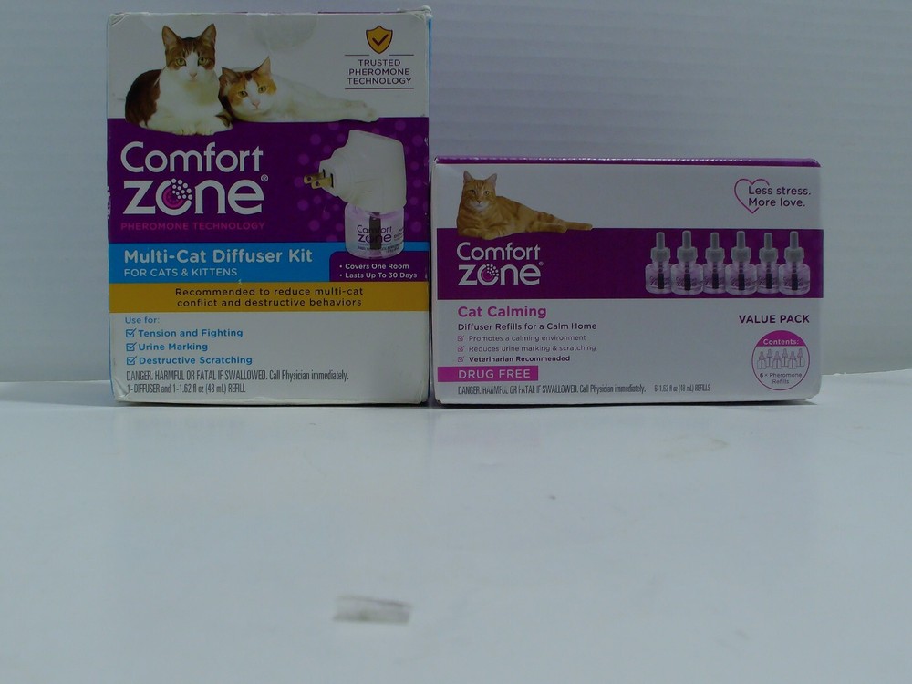 Comfort Zone Multi-Cat Pheromone Formula Diffuser Kit and 6 pk Cat Calming Refil