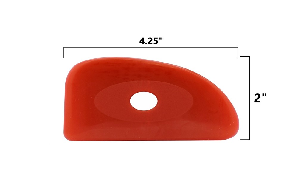 Soft Silicone Pottery Rib (Shape 4) - Ceramic Clay Sculpting Tool | 2 Pack
