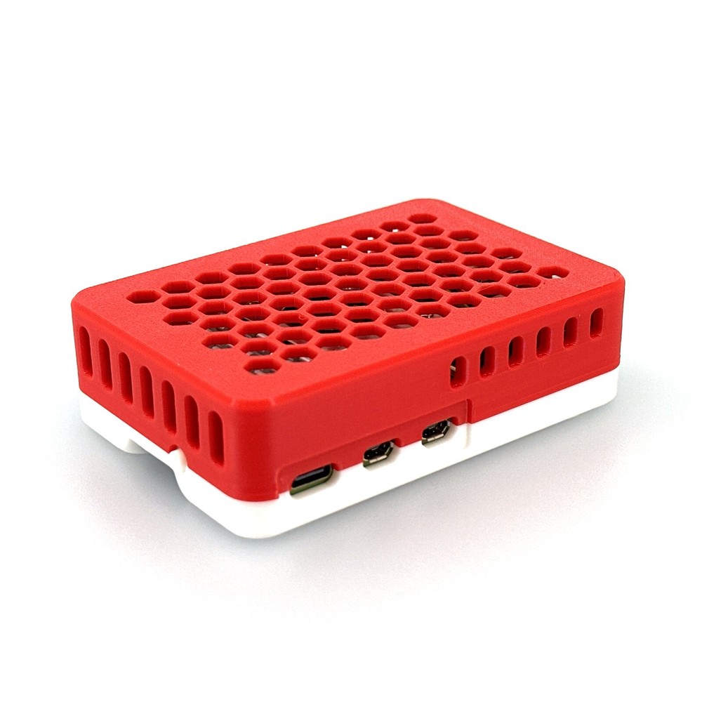 Raspberry Pi 5 Case, Custom 3D Printed with Silicone Bumper Pads, Ventilated