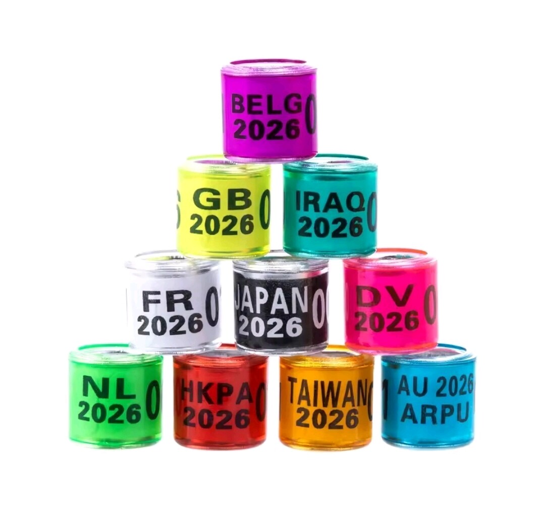 50Pcs Pigeon Ring 2026 Identification Rings Bird,10 Dif Color ANILLOS DE PALOMAS