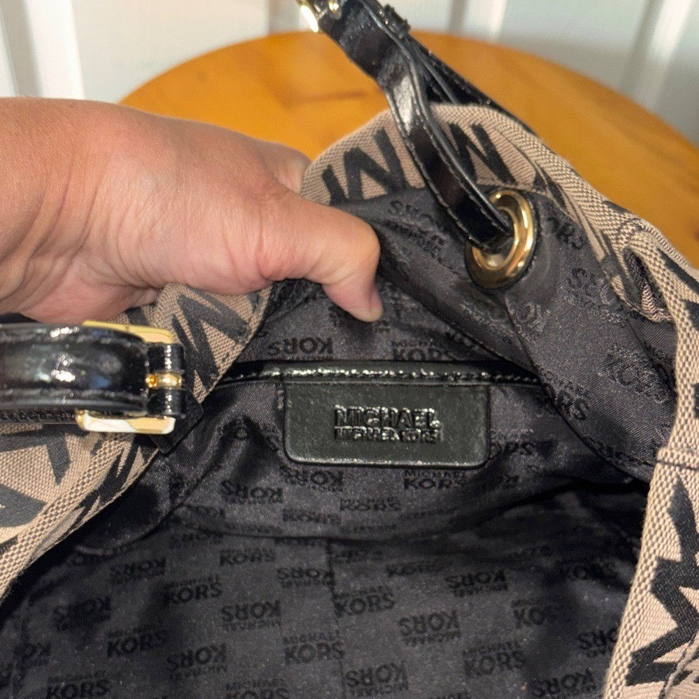 Michael Kors Brown/Tan Monogram Tote Bag