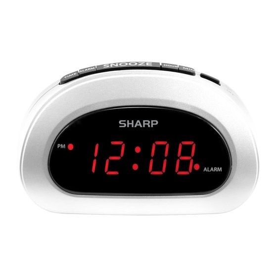 Digital Alarm Clock, Cloud White, Easy to Set Controls, Red LED Display, NEW