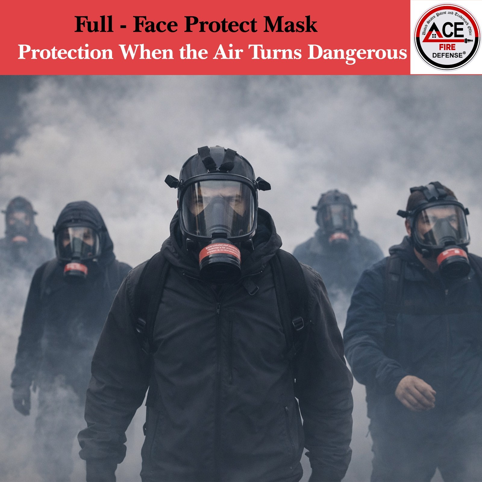 Ace Fire Full Face Respirator Gas Mask | P-A-2 Original NATO Approved Filter