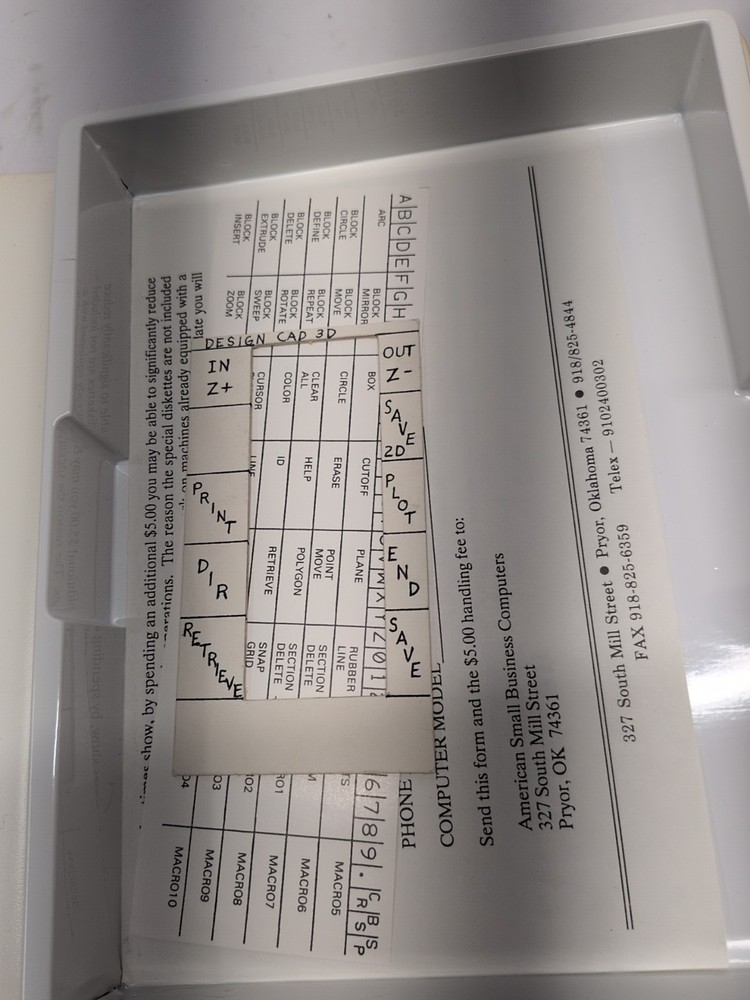 Design CAD 3-D system software floppy disk IBM
