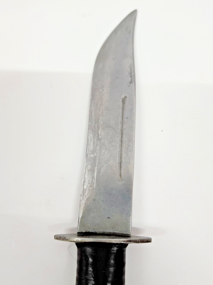 Vintage Knife with Leather Wrapped Handle & Sheath