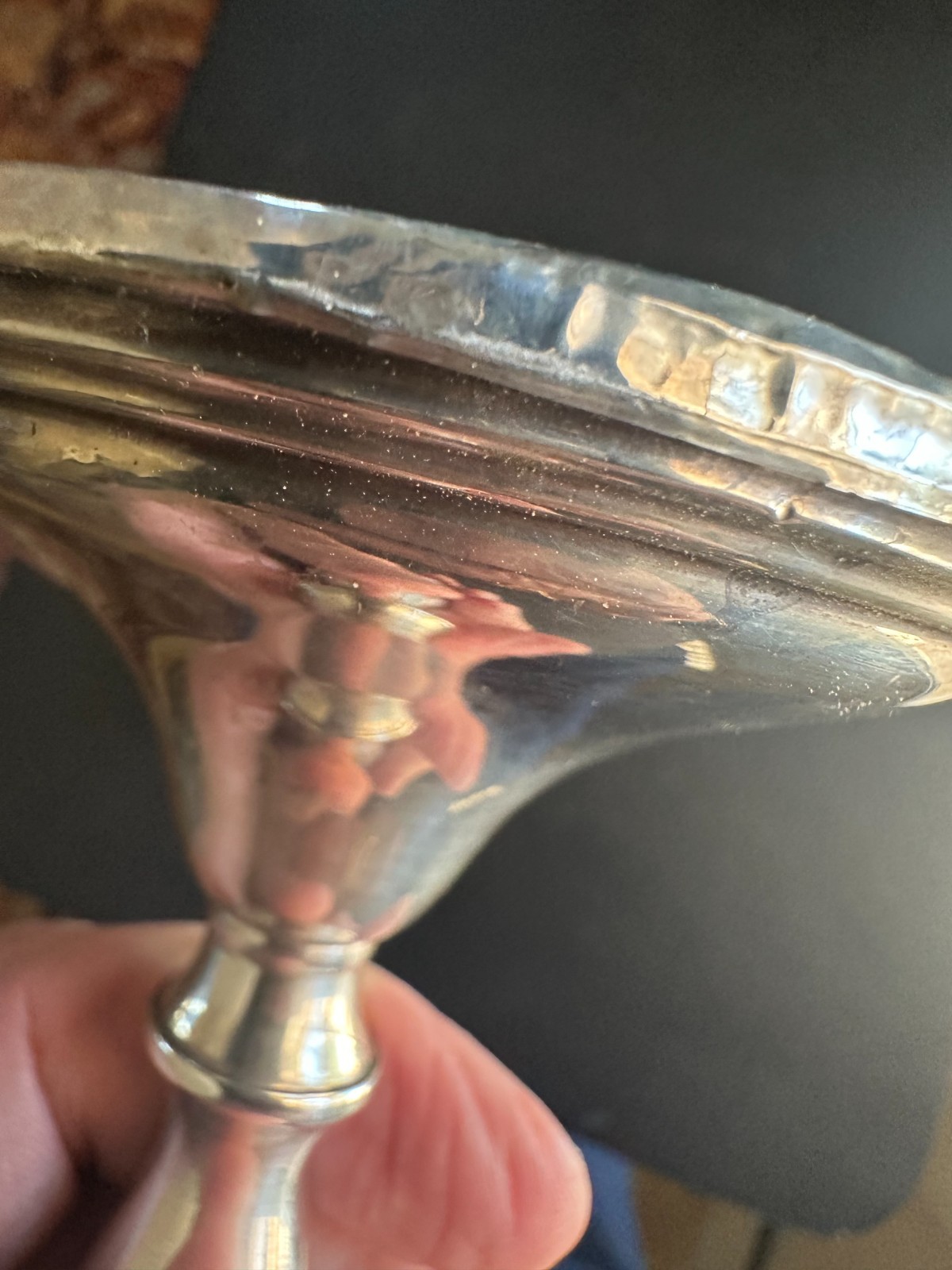 Pair Of Empire Sterling Weighted Candleholders 7 1/2"