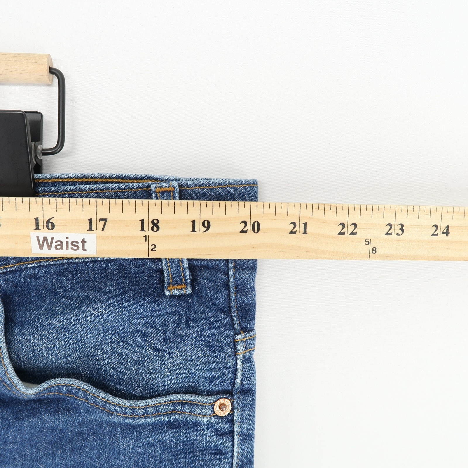 Vintage Levis 517 Jeans Mens 42x32 Blue Bootcut Orange Tab USA Stretch Denim